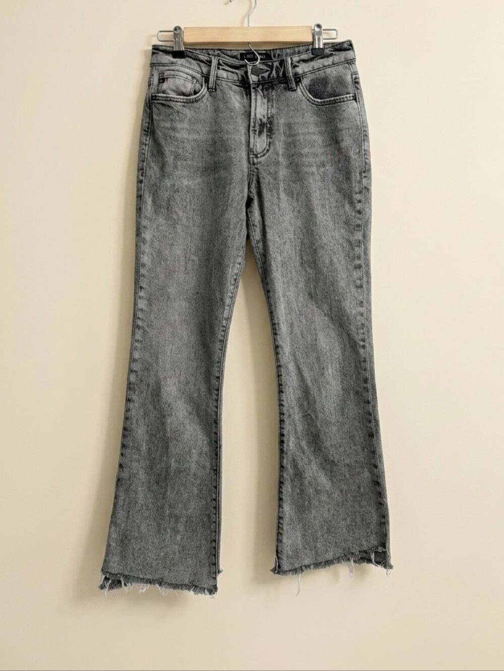 Dear John Gray High-Rise Raw Hem Jeans